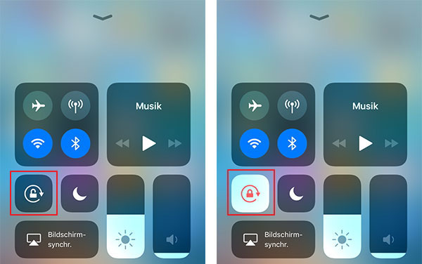 iPhone Bildschirm drehen