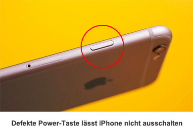 Defekte Power-Taste lässt iPhone nicht ausschalten