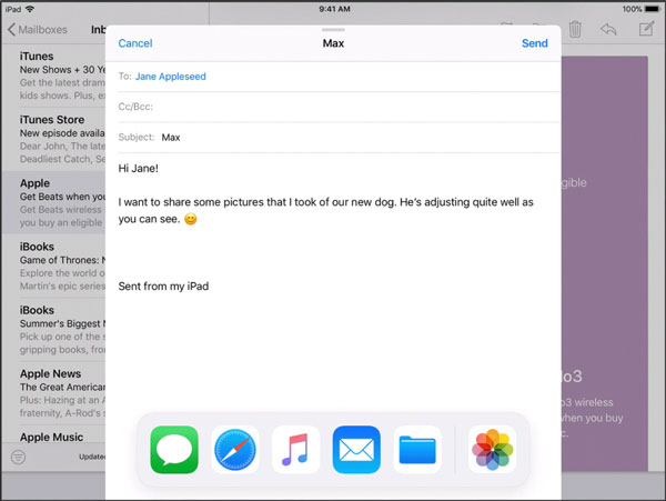 Dock auf iPad einblenden