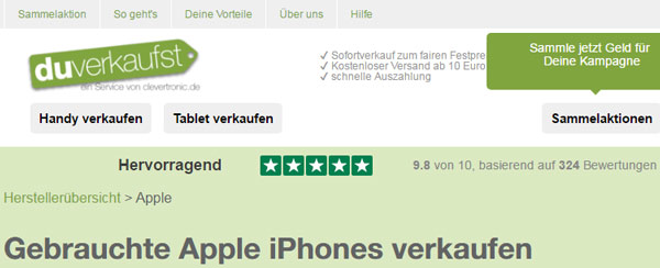 bei duverkaufst iPhone verkaufen