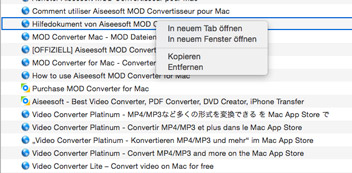 einzelnen Safari Verlauf auf Mac löschen