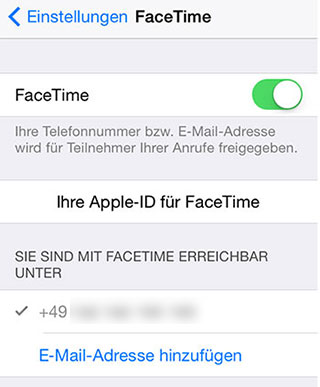 FaceTime wieder aktivieren