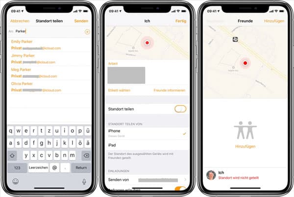 iPhone-Standort schicken über Find My Friends