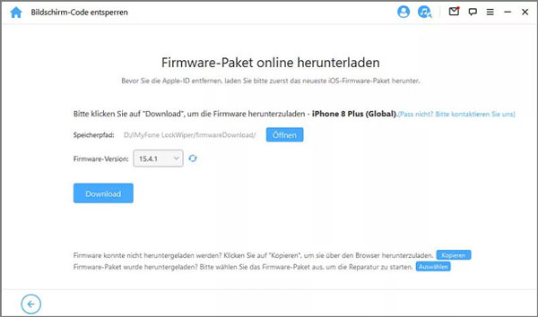 Firmware-Paket herunterladen