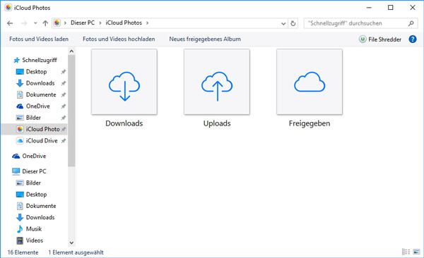 iCloud Fotos auf PC verwalten