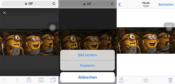 GIF auf iPhone speichern