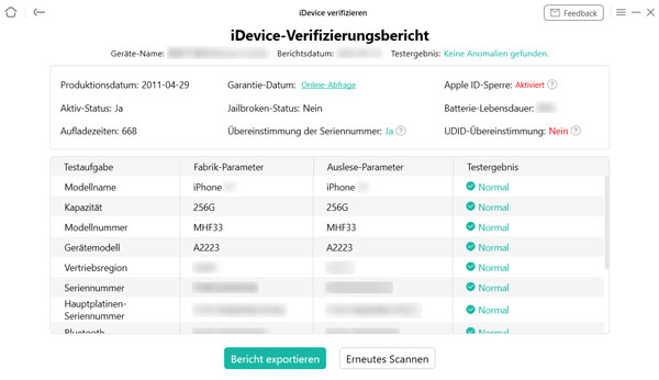 iDevice verifizieren