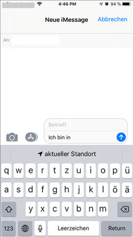 iPhone-Standort freigeben über iMessage