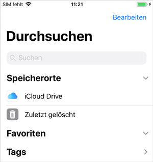 iOS 11 Dateien App