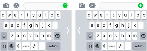 iOS 11 Eine-Hand-Modus der Tastatur verwenden