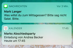 Sperrbildschirm unter iOS 11