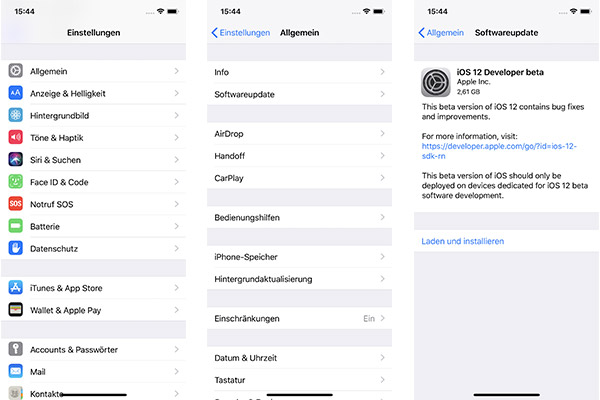 iOS 12 Beta installieren