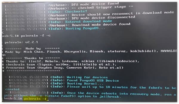 Befehl ohne -c erneut ausführen
