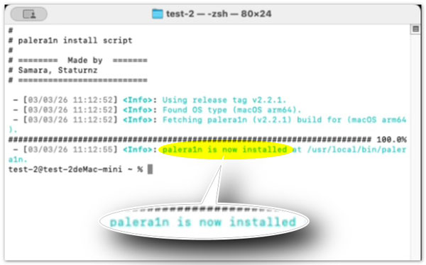 Palera1n auf Mac installieren