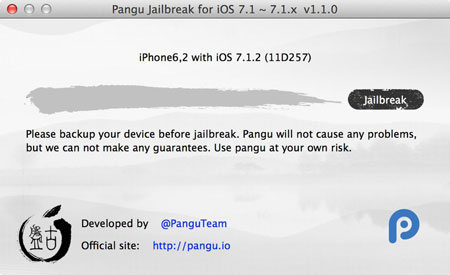 Pangu für iOS 7.1.2 Jailbreak starten