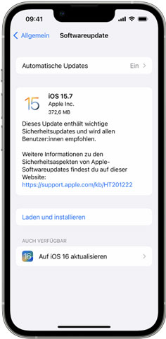 iOS-Version aktualisieren