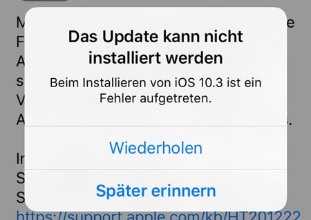 iOS-Update kann nicht installiert werden: Ursache und Lösungen - COMPUTER  BILD