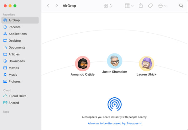 iPad mit Mac synchronisieren mit AirDrop