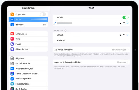 iPad-Netzwerkeinstellungen überprüfen