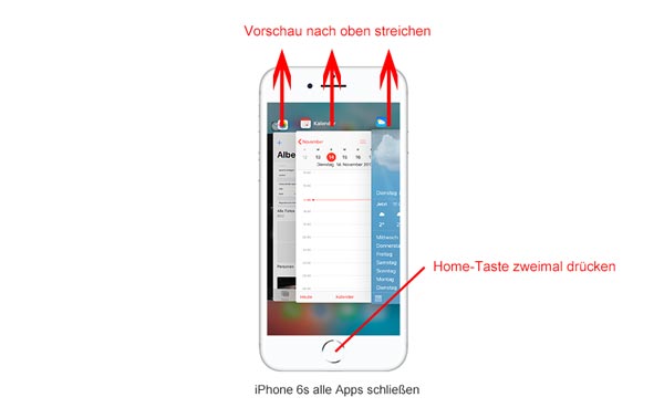 iPhone 6s alle Apps schließen