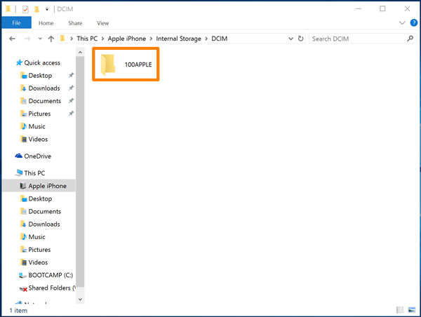 iPhone-Alben auf PC übertragen mit Windows Explorer