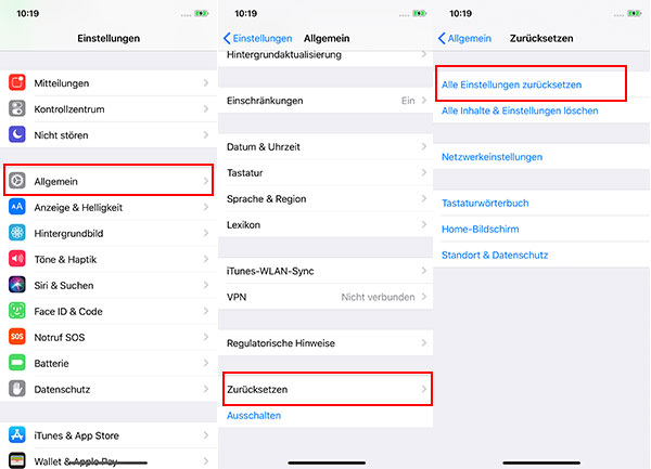 iPhone-Backup-Passwort zurücksetzen