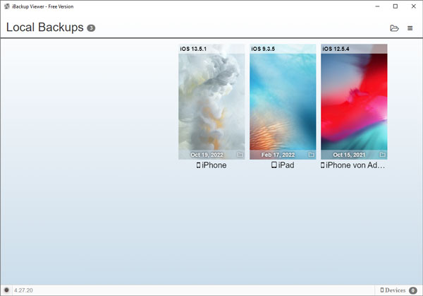 iPhone-Backup in iBackup Viewer ansehen