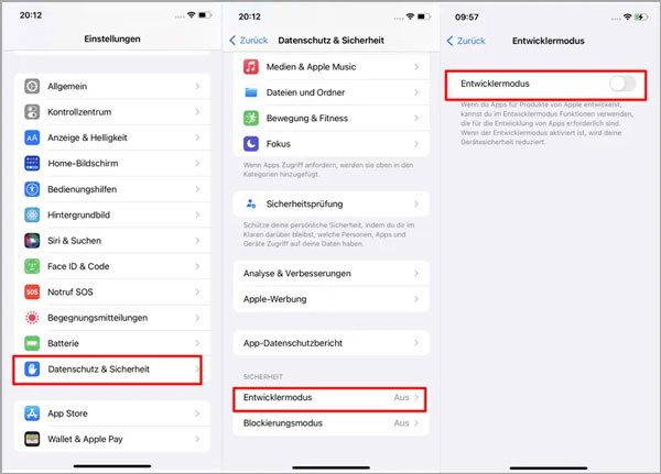 iPhone-Entwicklermodus aktivieren