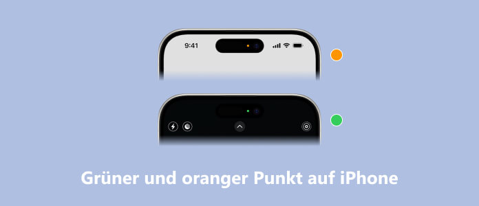 Grüner und oranger Punkt am iPhone