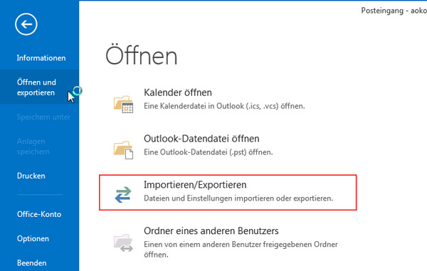 Exportierte iPhone Kontakte zu Outlook hinzufügen