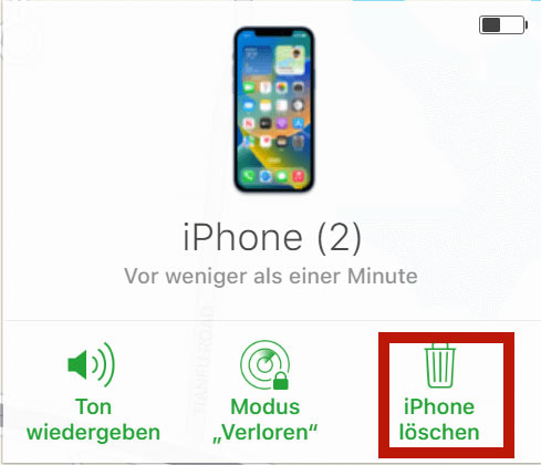 iPhone löschen Funktion