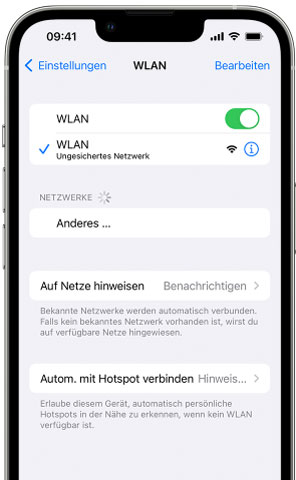 iPhone-Netzwerk überprüfen