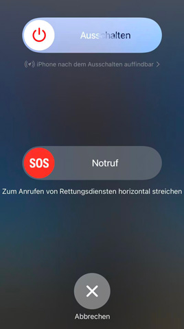 iPhone regulär ausschalten