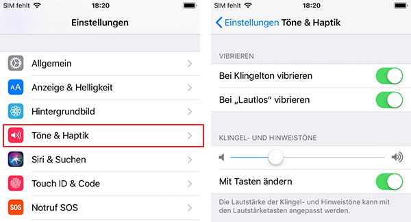 iPhone Ton lauter einstellen