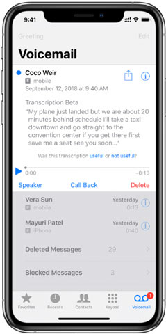 iPhone Visual Voicemail