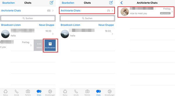 iPhone WhatsApp Chats verbergen