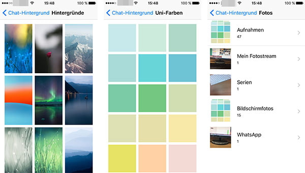 iPhone WhatsApp Hintergrund ändern
