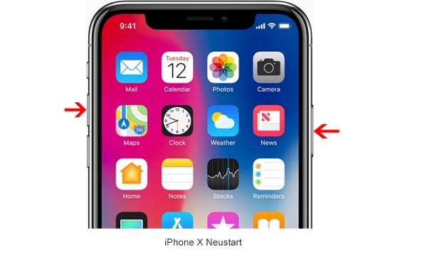 iPhone X Neustart