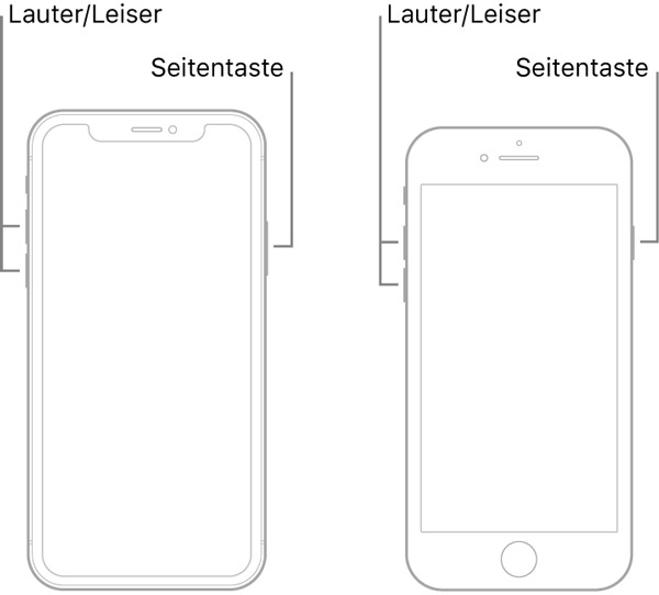 iPhone8 zum Neustart erzwingen