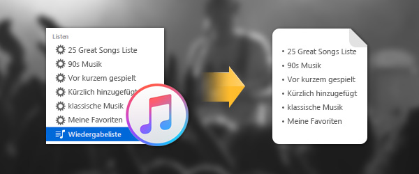 iTunes Wiedergabeliste exportieren