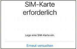 Keine SIM-Karte macht iPhone bei der Aktivierung fehlgeschlagen