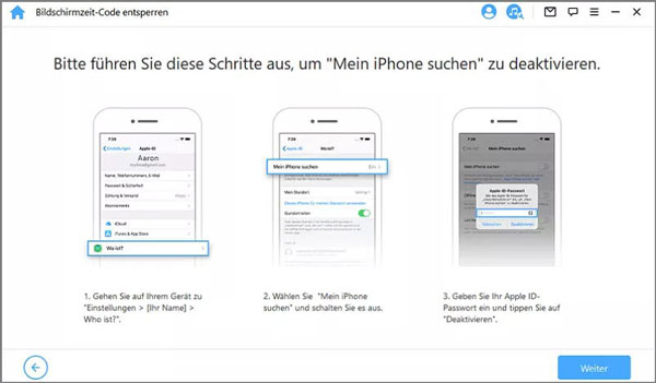 Mein iPhone suchen deaktivieren