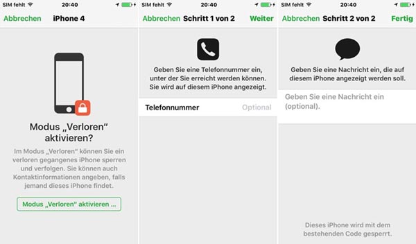 Mein iPhone suchen einrichten