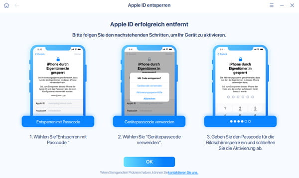 Mit EaseUS MobiUnlock Apple-ID entsperren