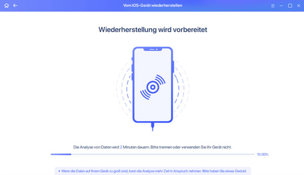 Dateien mit MobiSaver vom iOS-Gerät auswählen