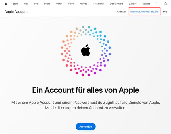 Neue Apple ID erstellen