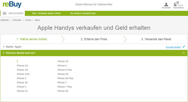 bei reBuy iPhone verkaufen