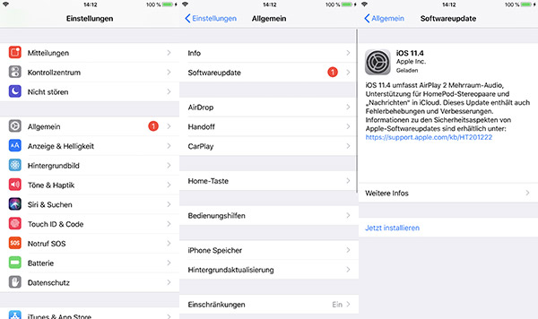 iOS-System aktualisieren