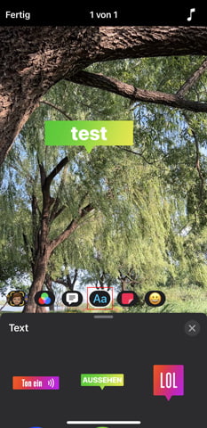 Text in Video einfügen mit Clips