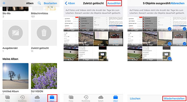 verschwundene iPhone Bilder wiederherstellen